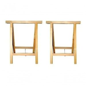 Base Par Cavaletes Madeira Pinus Ferramenta De Apoio 80cm