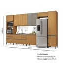 Ver imagem 2 de Armário de Cozinha Modulada Completa Reta 12 Peças 3,80m Maxxi Kappesberg
