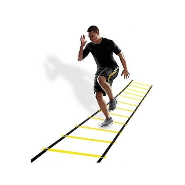 Escada de agilidade de chão 6 metros treino corrida funcional circuito 12 estaçoes degraus - 4