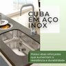 Cuba Cozinha Zilei Pia Aço Inox Luxo de Embutir - 4