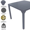 Ver imagem 4 de Mesa Quadrada Haiti 80cm Tampo Ripado em Alumínio Cozinha Edícula Trama Original