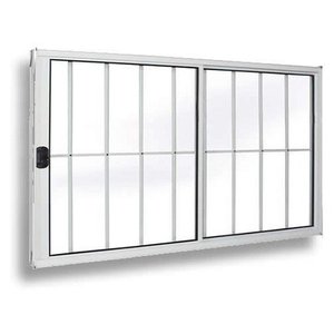 Vitro 2 Folhas 1.00x1.50 Branca Com Grade Linha 18 Modular - Branco