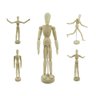 Boneco Articulado Grande 30cm de Madeira Humano Moda Arte - 1
