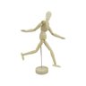 Boneco Articulado Grande 30cm de Madeira Humano Moda Arte - 4