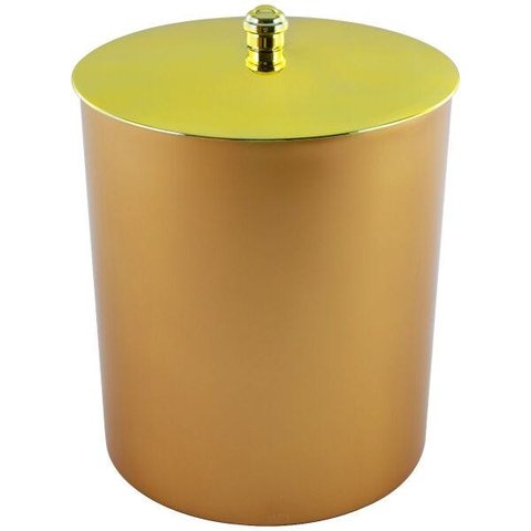 Lixeira 5 Litros com Tampa de Pegar Cobre ou Dourado - Dourado