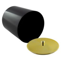 Lixeira 5 Litros Tampa de Pegar Dourada Banheiro Cozinha - Preto - 3