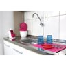 Lixeirinha Para Pia Cozinha 2,5L Compacta - Smart - Rosa - 6