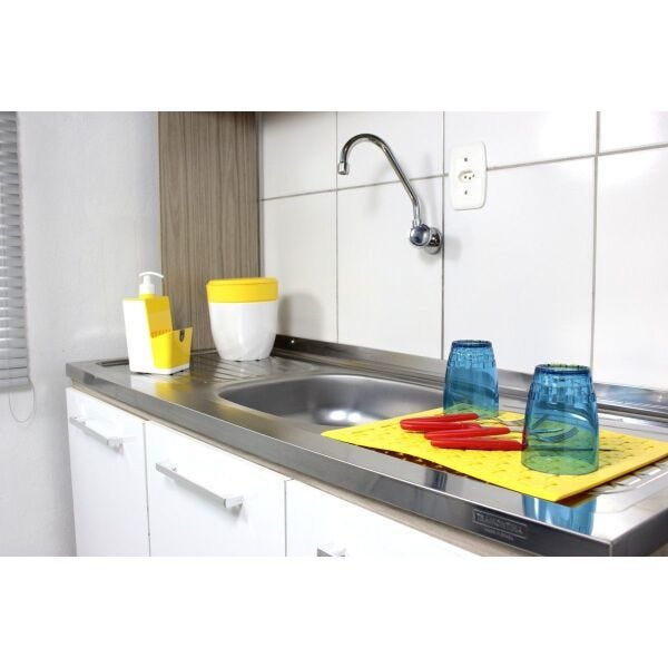 Lixeirinha Para Pia Cozinha 2,5L Compacta - Smart - Amarelo - 6