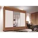 Ver imagem 3 de Guarda Roupa Doratto Freijó Casal Mdf 2.50m Espelho e 3 Portas de Correr - 4 Gavetas