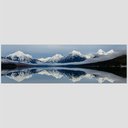 Ver imagem 3 de Quadro Panorâmico Montanha Espelhada No Chassi 100X30Cm