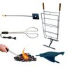 Kit Espeto Costela Fogo Chão Acendedor 110 Fole e Espalhador - 1