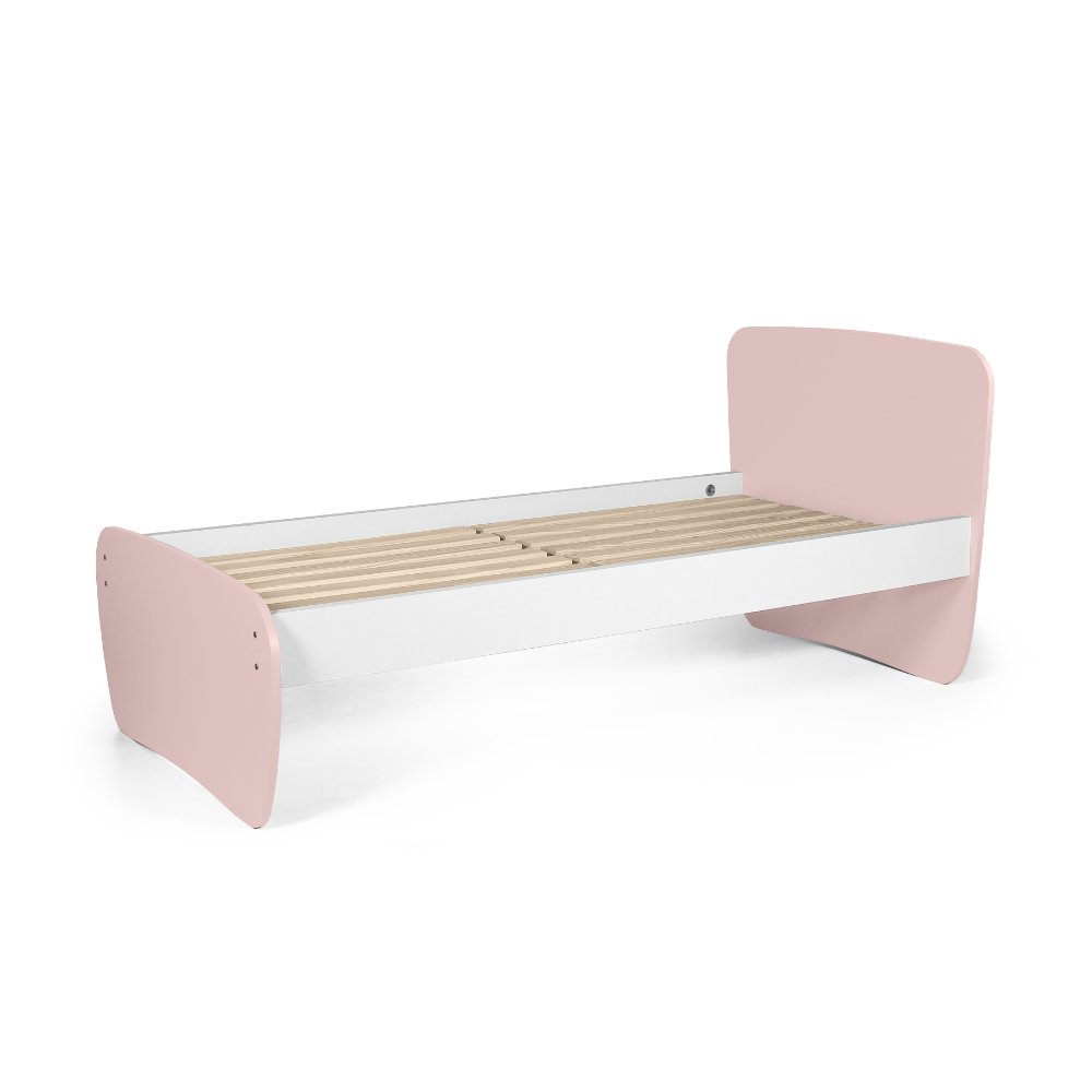 Cama Infantil Solteiro em Mdf e Madeira Arco-íris Rosa - Straub Web - 5