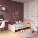 Ver imagem 1 de Cama Infantil Solteiro em Mdf e Madeira Arco-íris Rosa - Straub Web