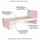 Ver imagem 3 de Cama Infantil Solteiro em Mdf e Madeira Arco-íris Rosa - Straub Web