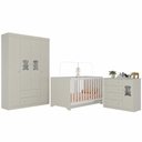 Ver imagem 2 de Quarto de Bebê Completo com Berço Americano 3 em 1 Teddy Multimóveis MP4644 - Off White