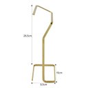 Ver imagem 3 de Toalheiro Porta Toalha de Mãos Rosto Bancada Dourado