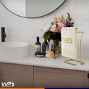 Ver imagem 4 de Toalheiro Porta Toalha de Mãos Rosto Bancada Dourado