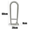 Barra de Apoio Articulada Cadeirante Idoso Banheiro Inox Lateral Acessibilidade Segurança - 2