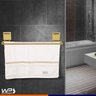Toalheiro 45cm Dourado Porta Toalha Duplo Fixação Ventosa - 4