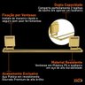 Toalheiro 45cm Dourado Porta Toalha Duplo Fixação Ventosa - 3