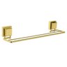 Toalheiro 45cm Dourado Porta Toalha Duplo Fixação Ventosa - 2