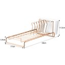 Ver imagem 4 de Escorredor de Louças Compacto Para Pia Pequena em Aço Carbono - Rosé Gold