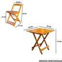 Ver imagem 5 de Conjunto Dobrável 70x70 Mesa com 4 Cadeiras Paraná Cor:mel