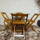 Ver imagem 2 de Conjunto Dobrável 70x70 Mesa com 4 Cadeiras Paraná Cor:mel