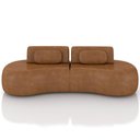 Ver imagem 3 de Sofá 4 Lugares Orgânico para Sala Living 280cm Vasti M03 Couríssimo Whisky - Lyam Decor
