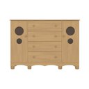 Ver imagem 7 de Cômoda Infantil 125cm 2 Portas com Vidro e 4 Gavetas Suspiro Multimóveis Mp4460 Madeirado