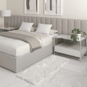 Ver imagem 1 de Tapete Passadeira Quarto Antiderrapante Branco 50 X 140 Cm