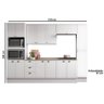 Kit Cozinha Modulada 7 Peças Bella 2 Aéreos + 2 Balcões+3complementos C7p49 Nogal Cinza - 4