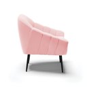 Ver imagem 4 de Poltrona Giovana Suede Rosa Bebê Pés Palito de Ferro - D’Rossi