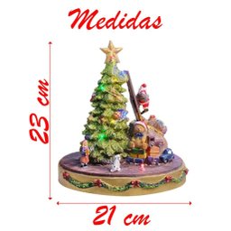 Decoração Cenário Vila Natalina Árvore com Presentes Led - 2