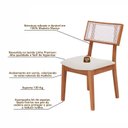 Ver imagem 5 de Kit 6 Cadeiras de Jantar Madeira Maciça Rattan Natural Estofadas Siena Espresso Móveis