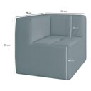 Ver imagem 3 de Sofá de Canto Modulado 1 Lugar 77cm Espuma D33 Multimóveis Cr45349 Azul