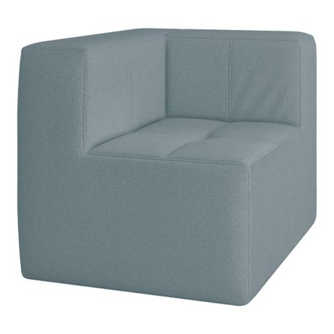Sofá de Canto Modulado 1 Lugar 77cm Espuma D33 Multimóveis Cr45349 Azul