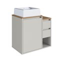 Ver imagem 2 de Gabinete Banheiro Suspenso com Cuba 1 Porta 2 Gavetas 60cm Bahamas Arenas - Art In Móveis