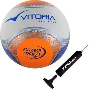 Bola Futebol Sete / Society Oficial Termotec PU + bomba - Azul