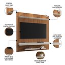 Ver imagem 3 de Painel para Tv 60 Pol 150cm Lima B02 Ripado-off White - Mpozenato