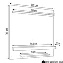 Ver imagem 4 de Painel para Tv 60 Pol 150cm Lima B02 Ripado-off White - Mpozenato