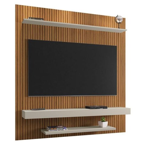 Painel para Tv 60 Pol 150cm Lima B02 Ripado-off White - Mpozenato