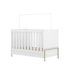 Berço Mini Cama Metalic - Champanhe/Branco - 1