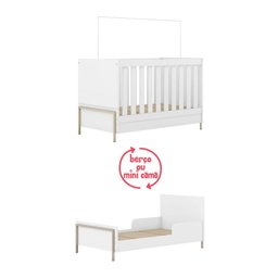 Berço Mini Cama Metalic - Champanhe/Branco - 4