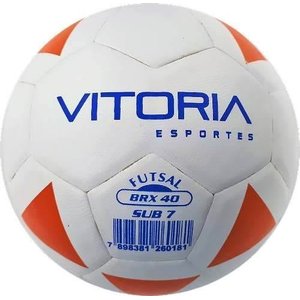 Bola Futsal Vitoria Brx 40 Sub 7 (3 A 6 Anos) Baby Max 40 - Branco