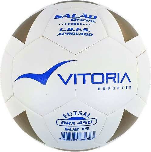 Bola Futsal Vitoria Oficial Brx 450 Juvenil Sub 15 - Branco - 2