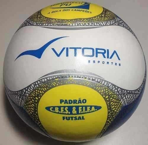 Bola Futsal Vitoria Oficial Termotech - Kit Com 3 Unidades - Azul - 3