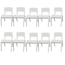 Ver imagem 2 de Kit 10 Cadeira Iso Infantil Branca Escolar e Creche