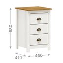 Ver imagem 7 de Conjunto Quarto: Cabeceira, Cômoda 8 Gavetas e 2 Mesas de Cabeceiras Topázio Branco/freijó Madeira P