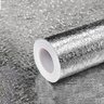 Papel de Parede Adesivo Cozinha Alta Temperatura Aluminio Texturizado - 1